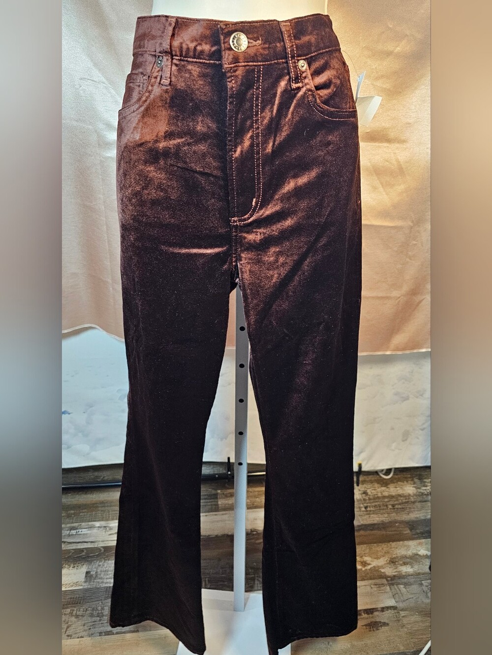 AGOLDE Nico Boot High Rise Bootcut Velvet Jeans Chocolate Milk Size 26 NWT